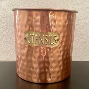 Copper utensil holder